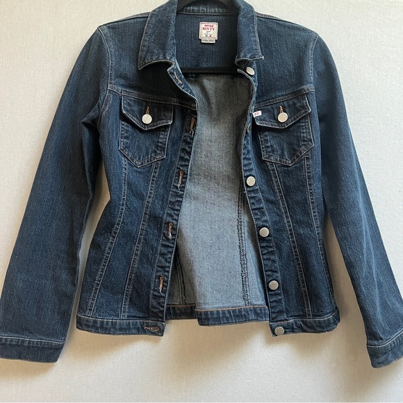 Miss Sixty Jackets & Blazers - Miss Sixty Basic Italy Dark Wash Fitted Denim Jacket Size XS Y2K